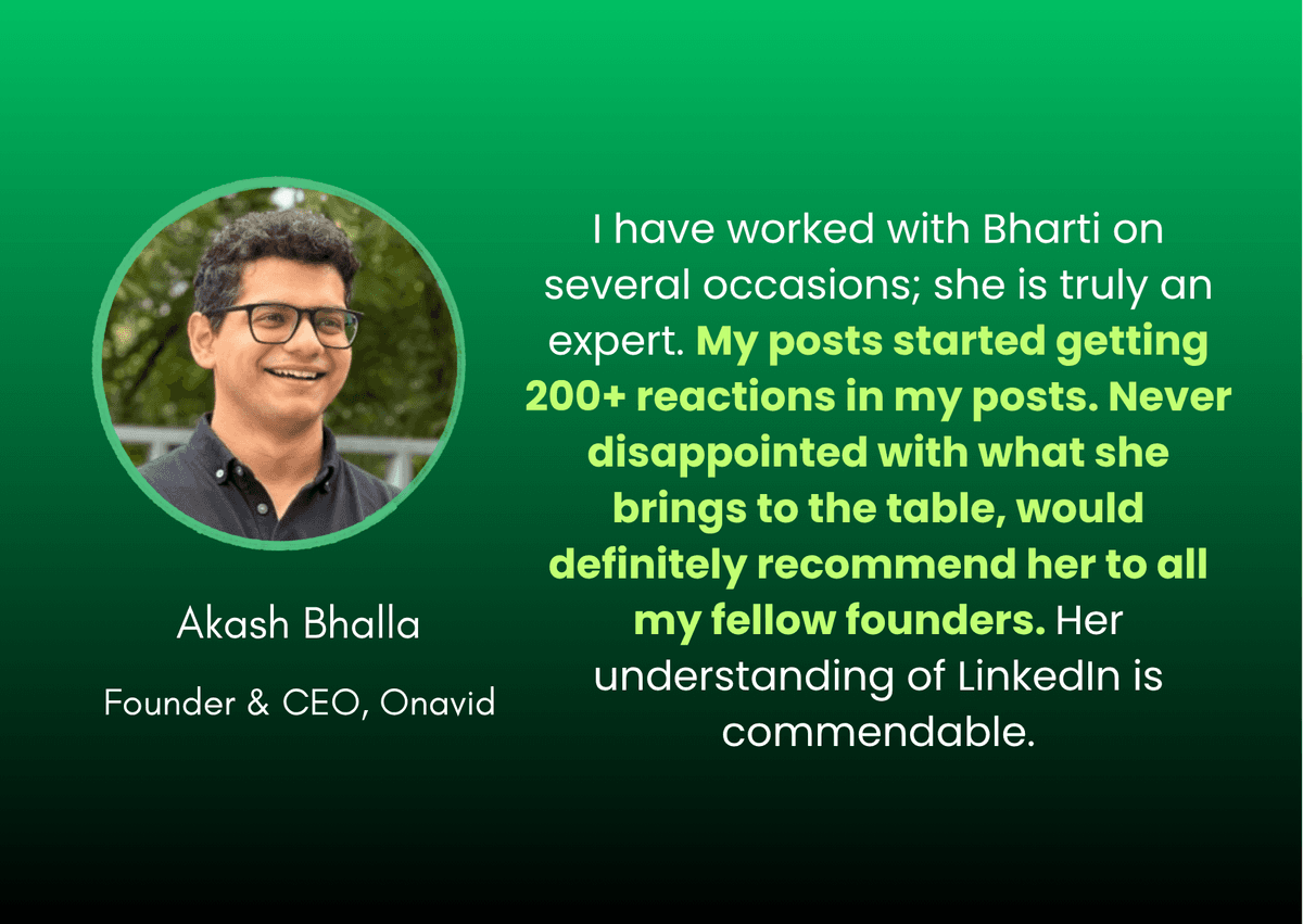 Akash testimonial